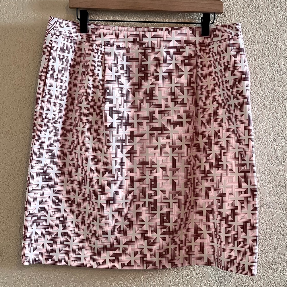 Brooks Brothers Geometric Square Pattern Mini Skirt Size 14